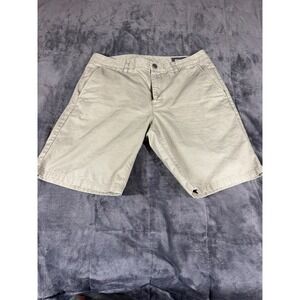 Bonobos Mens Shorts Size 33 Khaki‎ Casual Flat Front Chino Cotton Blend